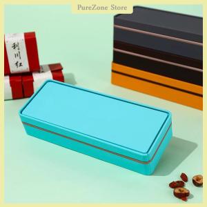 [PureZone] Multicolor Tinplate Rectangular Storage Box Container with Lid Small Tin Boxes Empty Containers Storage Box Case Organizer
