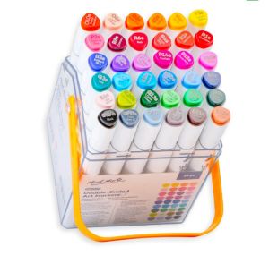Bút Marker 2 Đầu Mont Marte 36/48 Màu – Bút Lông Màu Cồn Cao Cấp Bút Dạ Vẽ Minh Họa Chuyên Nghiệp Chính Hãng