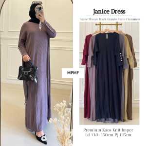 Maxy jumbo Janice/ Dress kaos knit LD 130/ Dress kasual terbaru 2024/ gamis kasual santai/ gamis syari jumbo/ baju muslim wanita