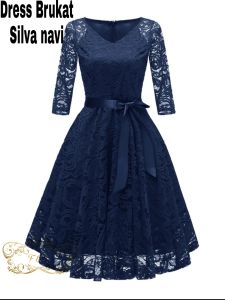 TK dress Silva/dress wanita lengan panjang/dress pesta wanita