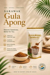 [HALAL] 200g Sarawak Borneo Traditional (Gula Apong Granules) 100% Palm Sugar for Coffee Dessert & Cooking