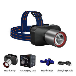 Gbest Zoomable LED Headlight IPX5 Waterproof head torch light 3 Modes Type-C Charging headlamp Camping Hiking fishing Emergency bright touchlight