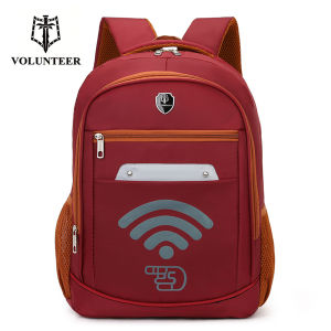 VOLUNTEER 18inch School Bags For High School Backpack For Men and Women Waterproof Bags TWO-WAY SLIDER Simple Design BH004