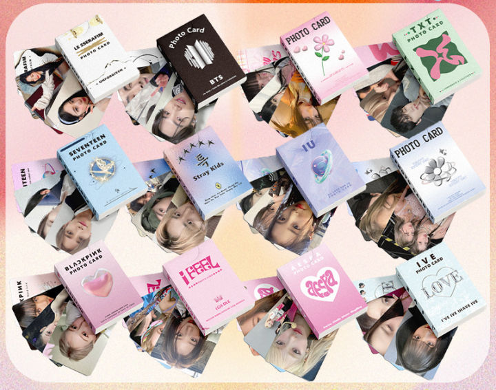 Lomo card K-Pop Hologram Thẻ bo góc Album Thần Tượng Kpop PHOTO CARD Tổng Hợp