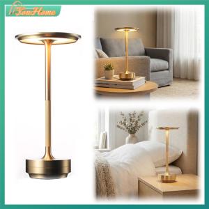 【Fast Delivery】 Rechargeable Metal Table Lamp Dimmable Desktop Night Light for Bedroom & Camping 【Arrive 1-3 Days】