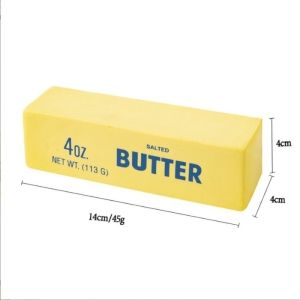 MUSASI Slow Rising Butter Stick Squeeze Toy Stress Relief Cheese Pinch Toy Super Soft Hand Relaxation Simulation Food Fidget Toy Gift
