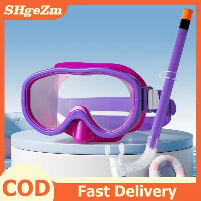 SHgeZm🔥🔥🔥 Trẻ em kính ống thở thiết lập với chống sương mù kính chống thấm nước linh hoạt mặt nạ cho bãi biển hồ bơi lặn vui vẻ