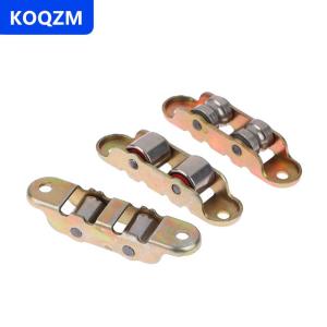 [COD] KOQZM 80 loại phẳng rãnh Đôi bánh xe kim loại cửa trượt cửa sổ ròng rọc hỗ trợ dưới trượt con lăn theo dõi phụ kiện phần cứng