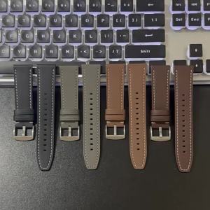 Applicable to Huawei GT5 Leather Strap 18/20/22mm Flat Tail Style watch5 Smart Watch Calfskin Leather Wristband