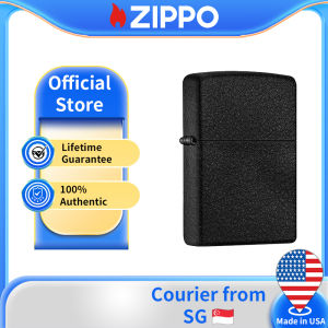 Zippo Classic Black Crackle Design Windproof Pocket Lighter ｜Zippo 236 (Lighter Without Fuel Inside)