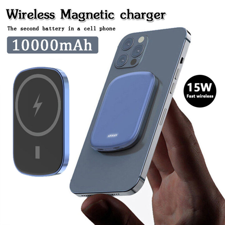Power Bank Magnetico 5000 MAh Con Display LED – Mini Wireless, Ricarica Rapida 22.5W PD, USB-C In/out, Per IPhone 16/15/14/13/12 E Android