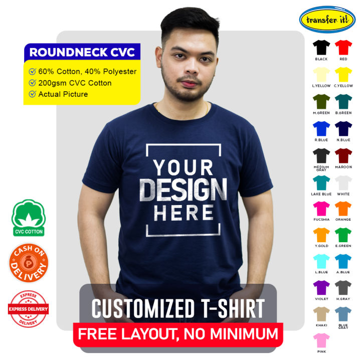Transfer It Customized/Personalized Premium Quality Cotton Tee