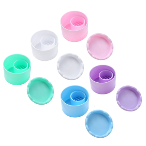 Multi Compartment Acrylic Nail Brush Cleaning Cup Easy Cleaning For Glittering Storage And Art Tool Maintenance