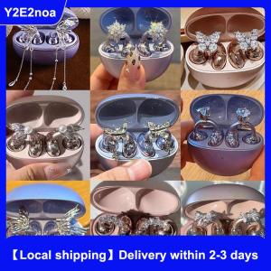 【Local shipping】 1 Pair Rhinestone Clip On Removable Earbuds Open Ear Accessories DIY Glamorous Decoration for Earphone Use Daily