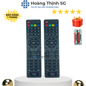 Remote điều khiển đầu KTS mặt đất T2 Hùng Việt điều khiển tivi truyền hình vệ tinh T2 Hùng Việt - Tặng kèm pin