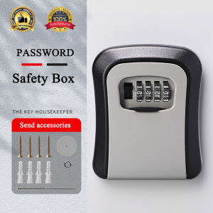 FFEEKK SAFETY Box กล่องเก็บกุญแจพร้อมรหัส 4 หลักกุญแจรหัสอลูมิเนียมติดผนังพวงกุญแจ
