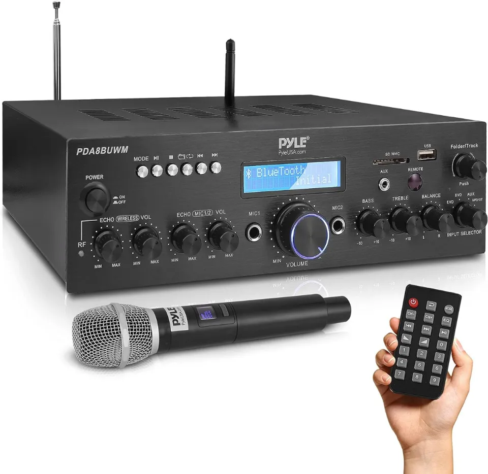 Wireless Microphone Power Amplifier System 200W Dual Channel