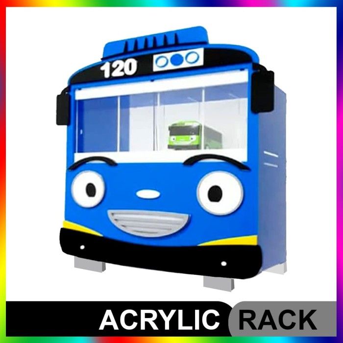 Rak Tayo Akrilik The Little Bus Isi 4 | Lazada Indonesia