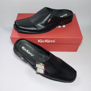 Sepatu Selop Bustong Kulit Pria Spatu Slip On Cowok Casual Sepatu Sandal Laki Laki Dewasa