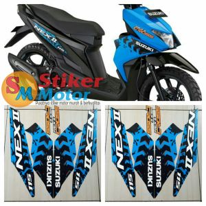 sticker striping motor suzuki nex II cross hitam-biru 2020 2021