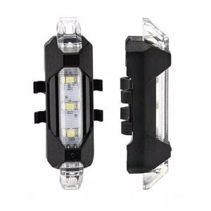 Lampu Sepeda Kedip Warna Warni USB Charger Lampu LED Belakang Sepeda Kedip 4 Mode Rechargeable