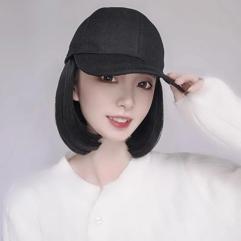 Wig Baseball cap Bob short/long straight wig Adjustable wig cap