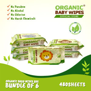 Nature Organic Baby Wipes 80s Pack of 6