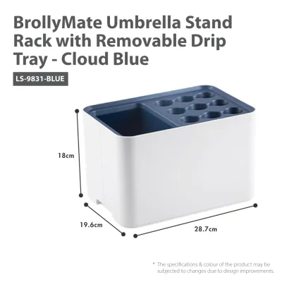 [HOUZE] BrollyMate Umbrella Stand Rack with Removable Drip Tray (15 Compartments)