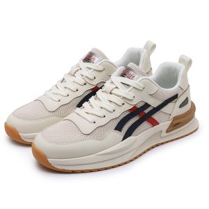 Keeping Sepatu Pria Putih Biru Sepatu Olahraga Shoes Kulit Sneakers Cowok Jogging Sporty Casual KSC707