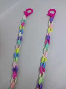 Strap Masker Rantai Akrilik 55 cm/ Kalung masker warna warni / Kalung masker Rantai acrylic