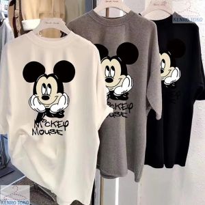Baju Kaos Wanita Jumbo Atasan Oversize Korea Lengan Pendek Fanya Pakaian Perempuan Remaja Dewasa Ukuran Bigsize Murah Kekinian Motif Mickey Minnie Mouse