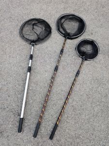 1pcs Stainless steel net automatic folding telescopic net head fishing net portable net fishing gear