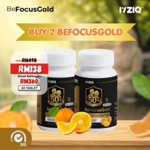 HANTAR CEPATDewasa & Warga Emas BeFocusGold Bantu Tidur Lena Lebih Bertenaga & Kekal Fokus 30 tablets