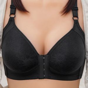 OK Bra Plus Size 36-44BC Women High Quality Front Buckle Push Up Bra No Steel Rings Comfortable Breathable Underwear