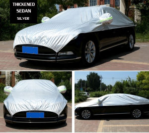 🔥Premium 3 Layers Half 🔥 Half car cover Car Cover Car Roof Cover Penutup kereta 车防晒隔热布 车衣 Hatchback/Sedan/SUV/MPV