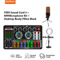 Bonkyo  F999 Live Sound Card Live Mixer Periferal Komputer Untuk Audio Kartu Suara Karaoke PC Mac. 
