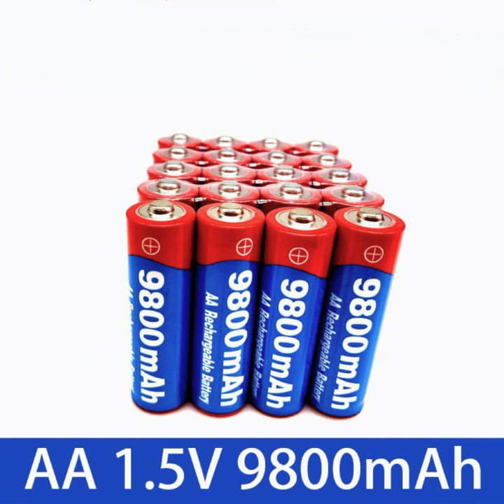 100 Original new AA rechargeable battery 1.5V 9800mAh Lazada PH