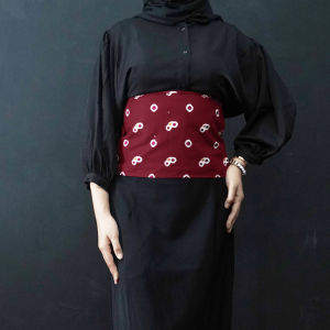 EMRAN BATIK - Angkin Jumputan Instan Kemben Kebaya Motif Jumputan Obie Belt Motif Tenun Karet Belakang