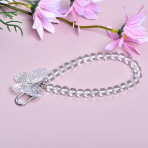 O-KAY Liontin kupu-kupu mutiara kristal aksesori liontin casing beruang kecil Phone Terbaru gantungan hp leher terbaru