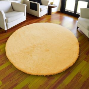 Karpet bulu bulat diameter 100 tebal 5.5cm isi busa Royal foam LP