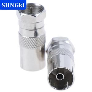 [COD] 🔥🔥🔥SHNGki 2 chiếc đầu nối phích cắm F đực chuyển sang ổ cắm RF đồng trục TV ăng-ten cái bộ chuyển đổi RF