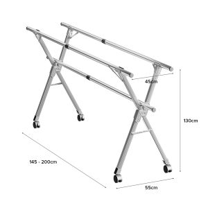 JIJI.SG Dedeon Stainless Steel Extendable Foldable Clothes Drying Rack Stand