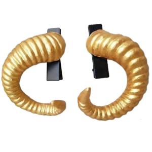 2pcs Halloween Costume Headpiece with Unique Sheep Horns Fashionable Headdress for Party and Photography