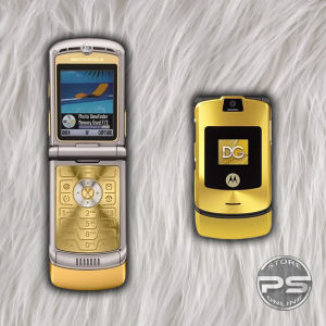 HP Motorola Razr V3i GOLD EDITION - Edisi terbatas - Bisa Dipasang SD Card - HP Mewah