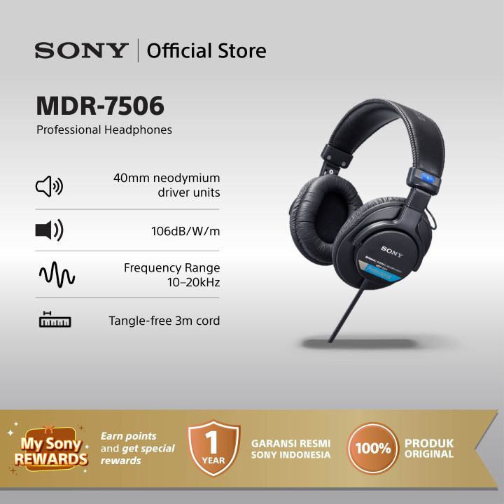 Sony MDR-7506 Professional Headphones Original - Black