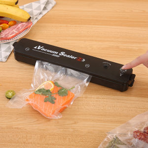 Food Vacuum Sealer 220V/110V Vacuum Sealer Packaging Machine with Free 10pcs Vacuum bags Household Black