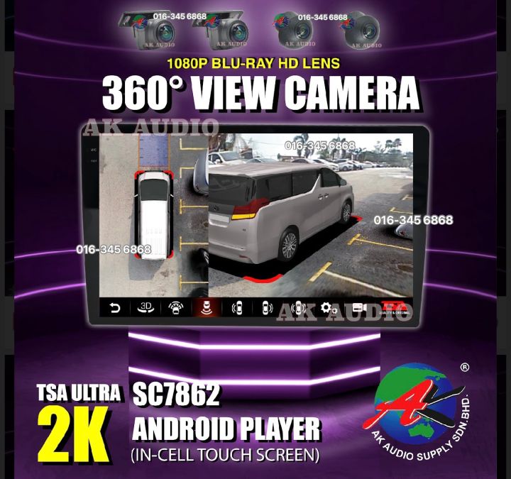 TSA 360 Bird View Camera System Ultra Car Android Player New Model ...