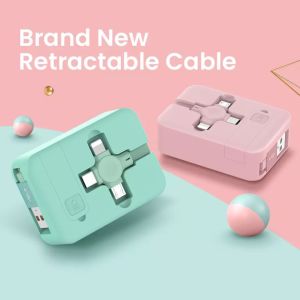 [KN ACC] KABEL DATA CHARGER NANVAN 4IN1 WITH PHONE STANDING ALL TIPE HP