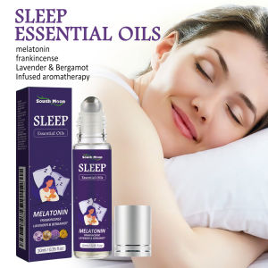 South Moon Sleep Essential Oil 10ml Melatonin Lavender and Sleep Essential Oil 10ml Melatonin Lavender and Bergamot Formula Helps Promote Restful Sleep Supports Relaxation For Adults Lightweight Easy Absorb For Bedtime Routine Personal Care Sleep Aid Oil