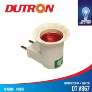 5 Pcs Fitting Colok Plus Saklar On Off / Tempat Lampu Dutron/Itami